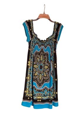 Snap Paisley Print Jersey Mini Dress - M